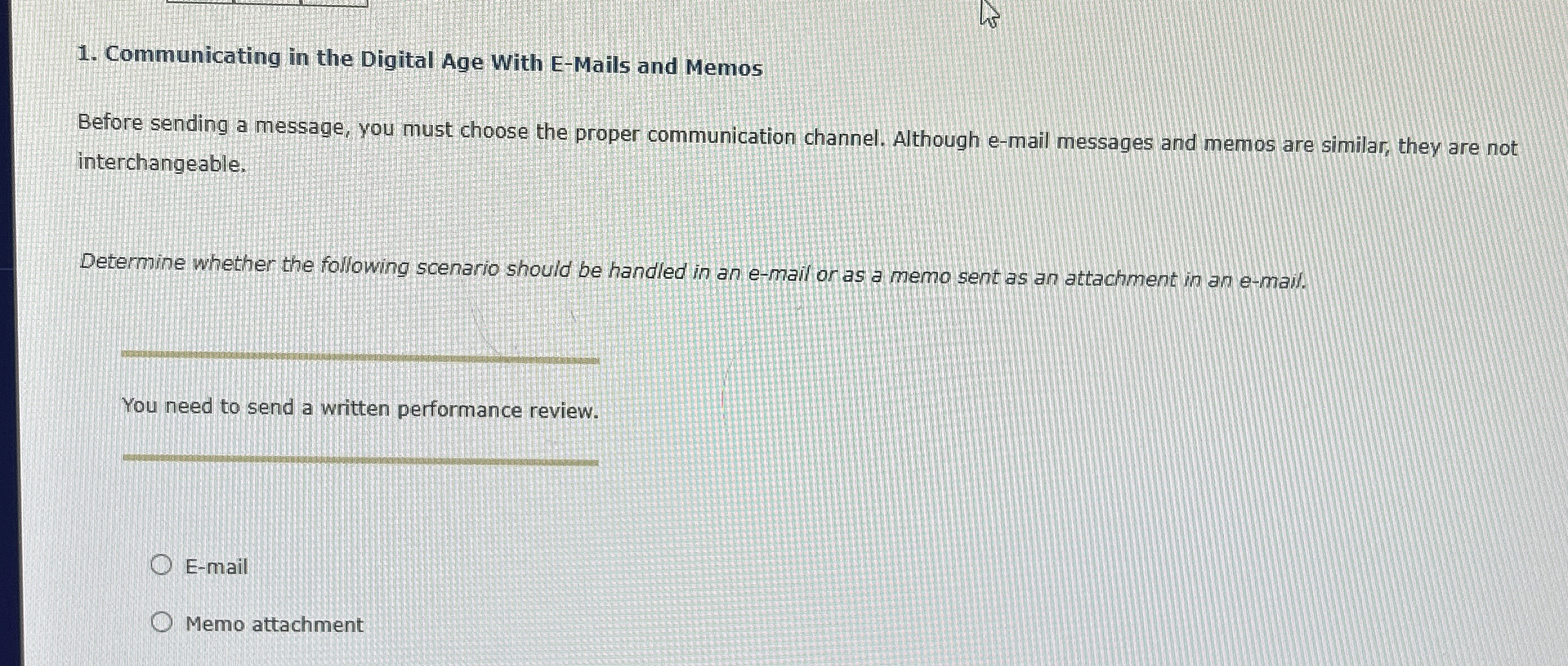  Communicating in the Digital Age With E-Mails and Memos Before sending