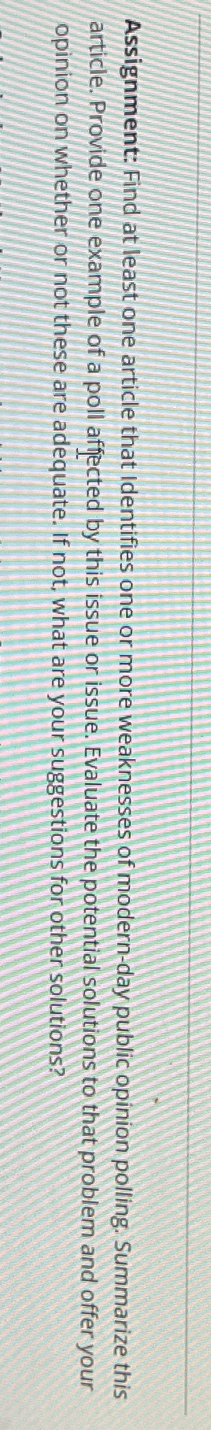  Find at least one article that Identifies one or more weaknesses