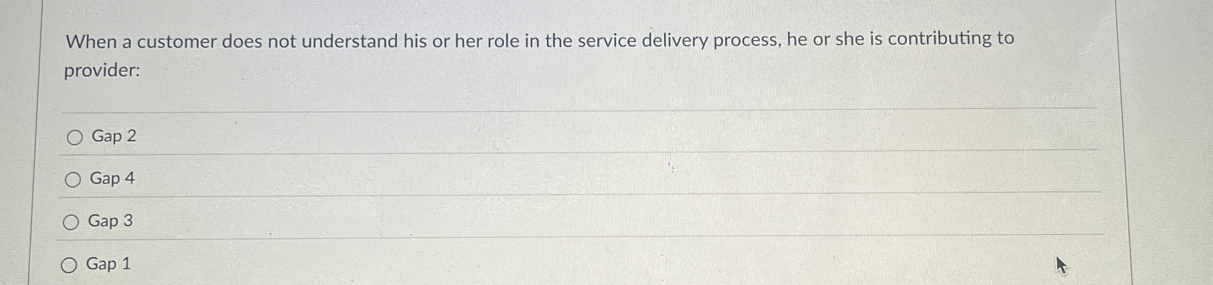  When a customer does not understand his or her role in