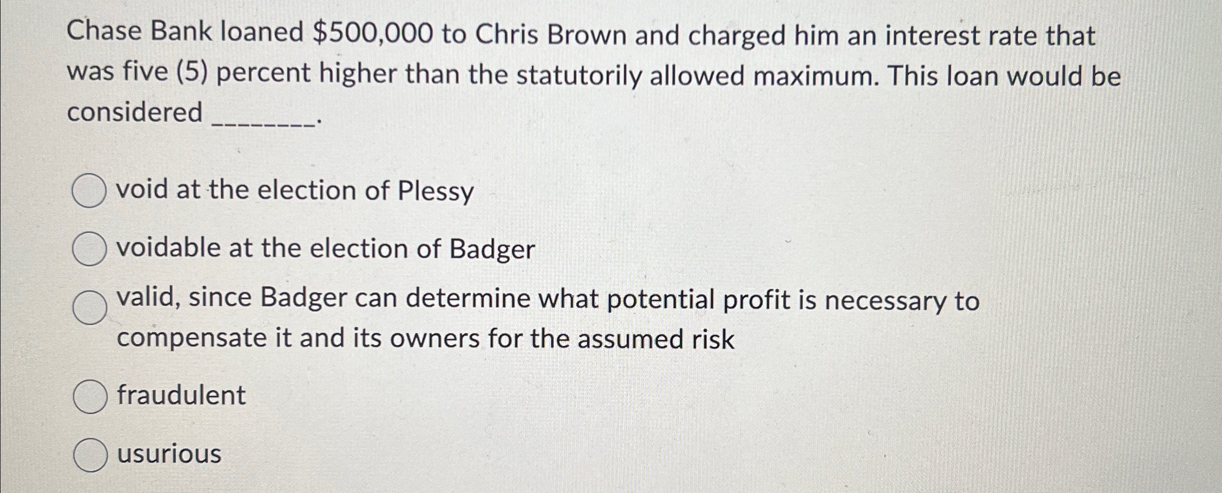  Chase Bank loaned $500,000 to Chris Brown and charged him an