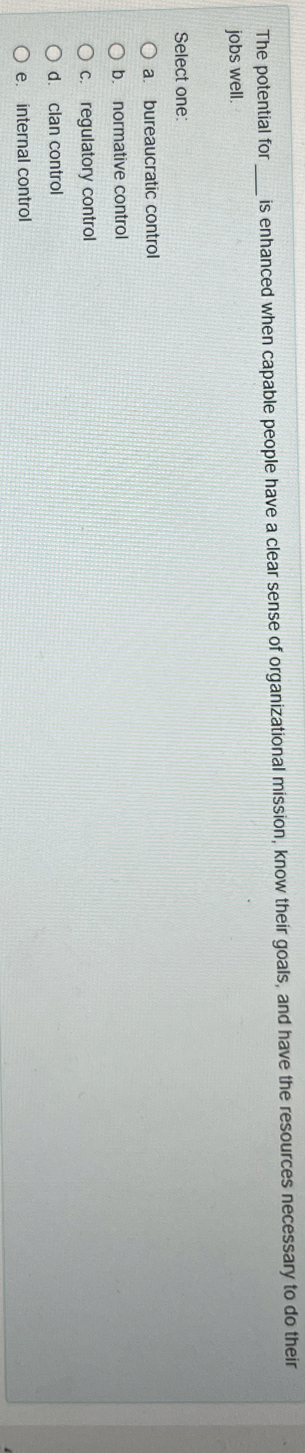  The potential for q, is enhanced when capable people have a