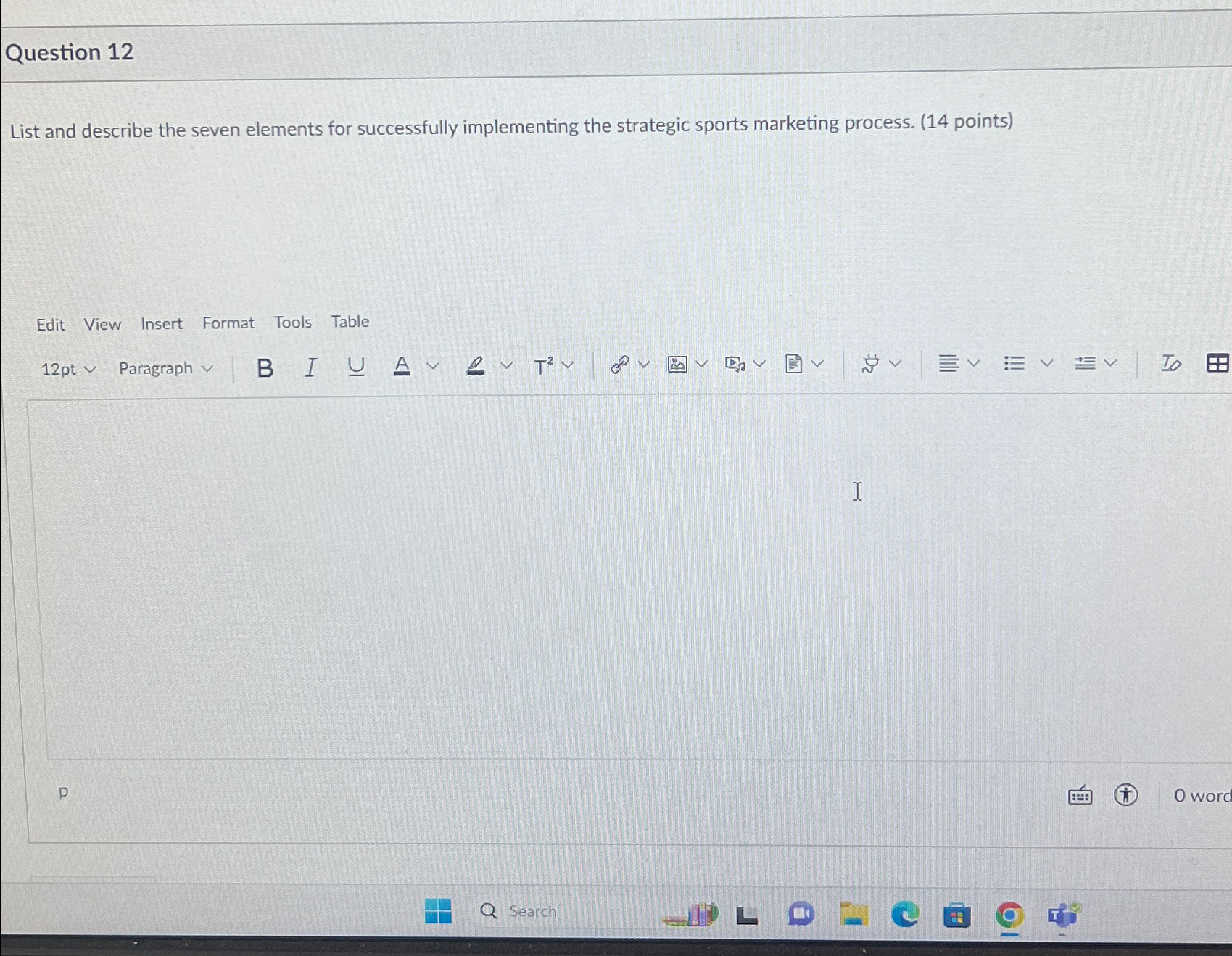  Question 12 List and describe the seven elements for successfully implementing