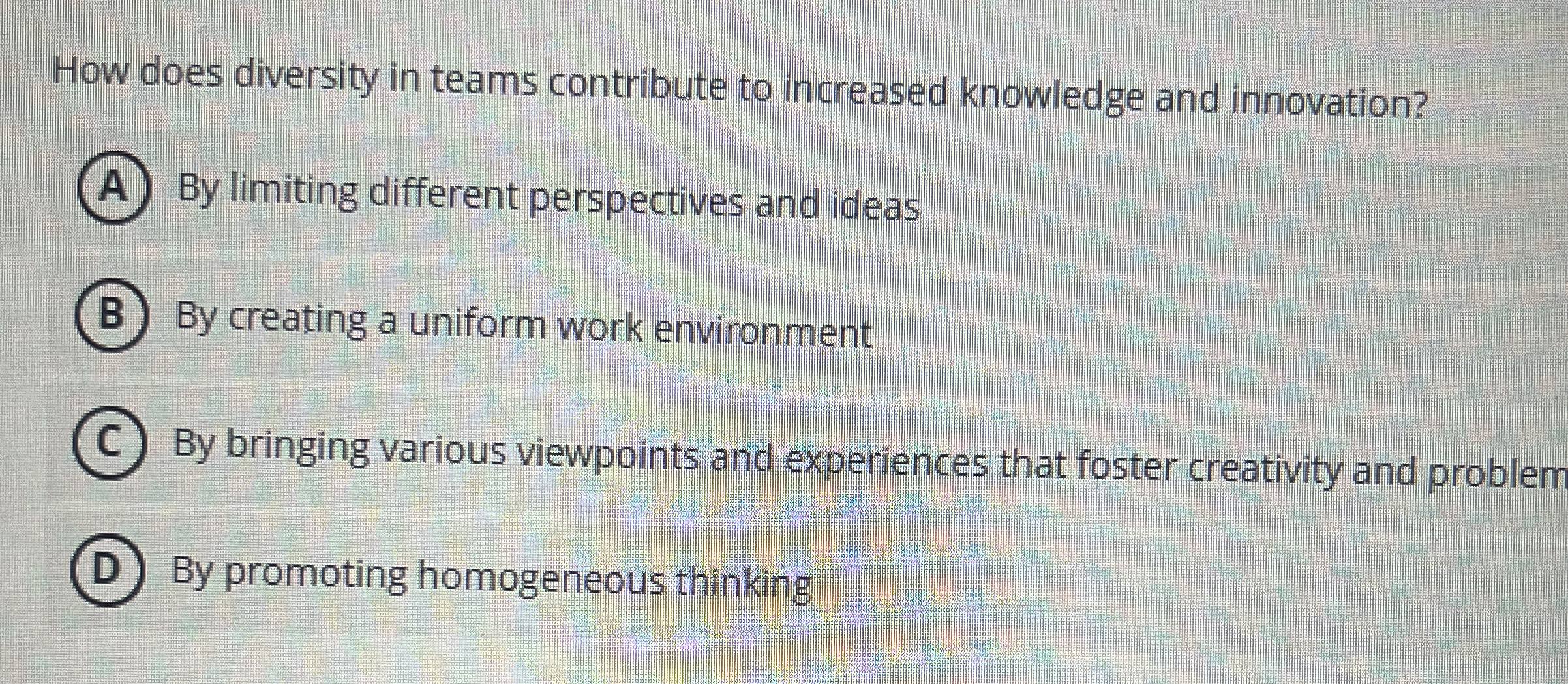  How does diversity in teams contribute to increased knowledge and innovation?