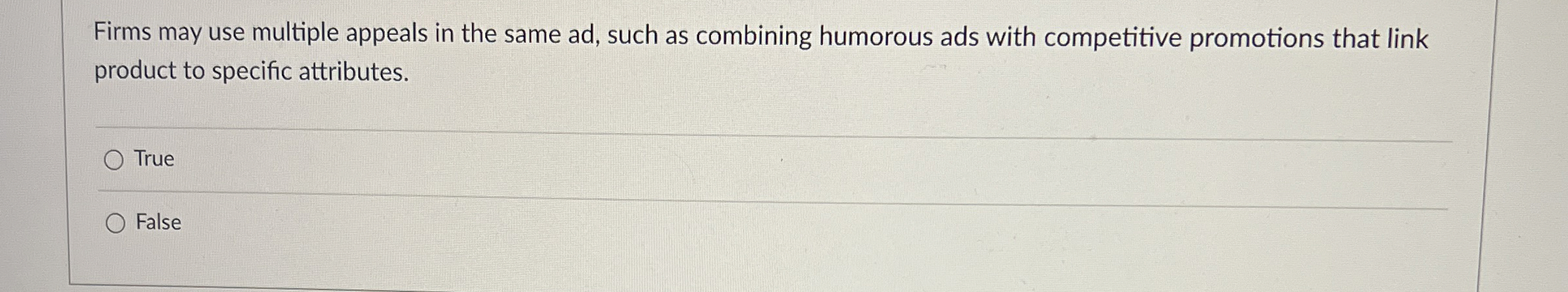 Firms may use multiple appeals in the same ad, such as