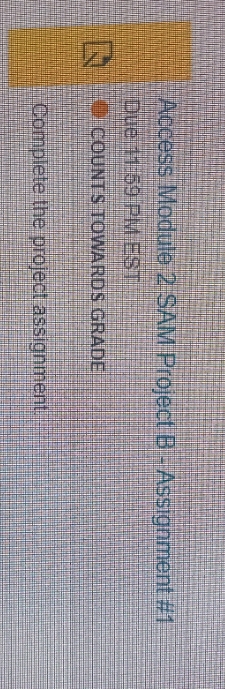 Necess Module 2 SAM Project B - Assignment #1 1 1:69