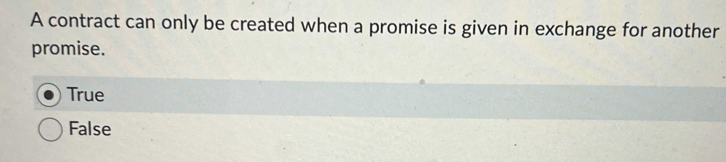  A contract can only be created when a promise is given