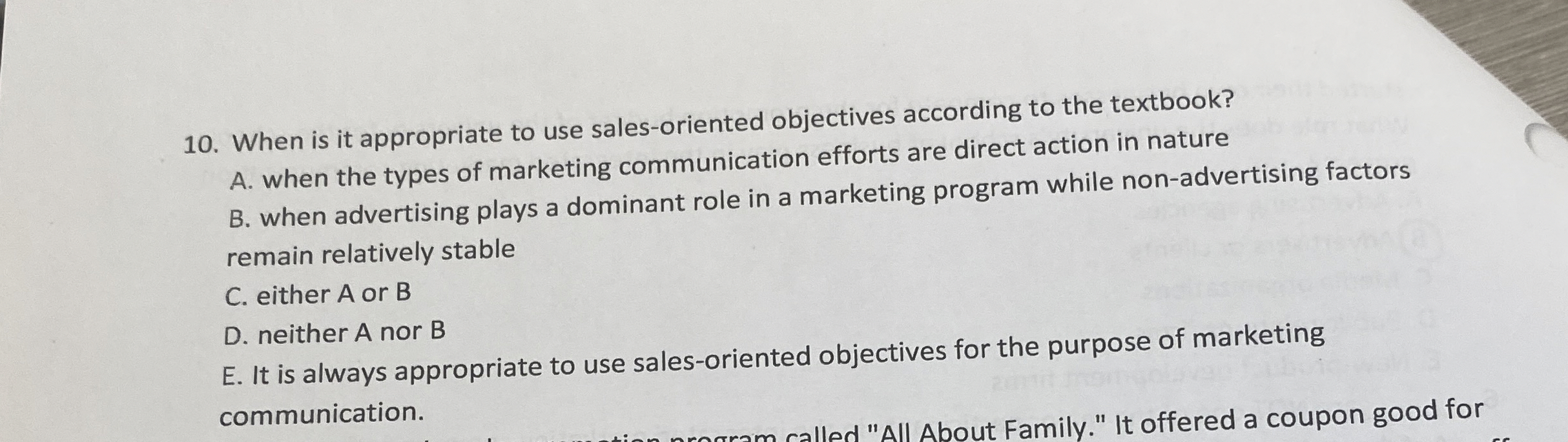  When is it appropriate to use sales-oriented objectives according to the