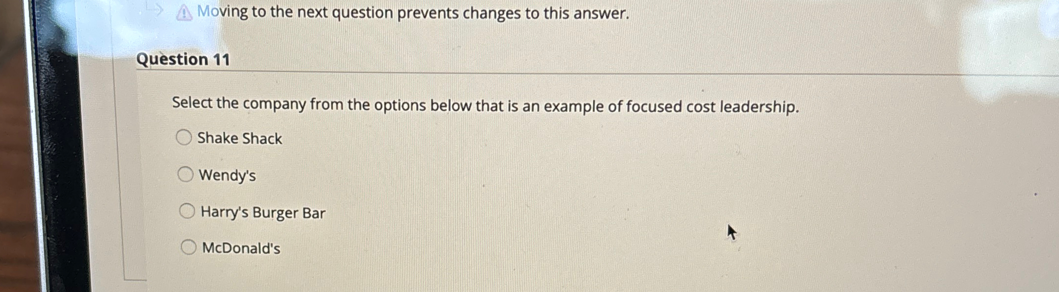  Moving to the next question prevents changes to this answer. Question