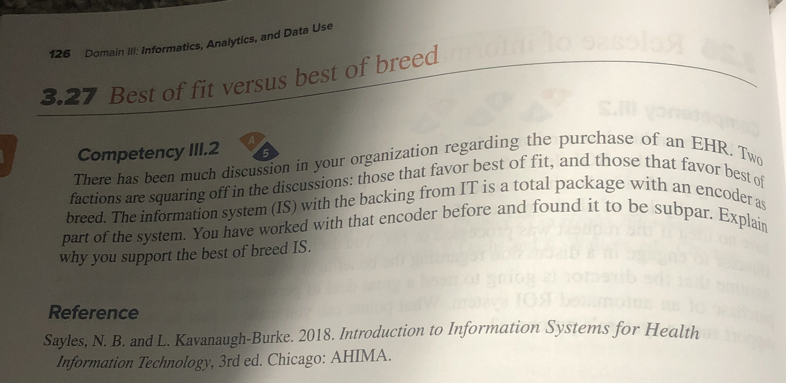  126 Domain III: Informatics, Analytics, and Data Use 3.27 Best of