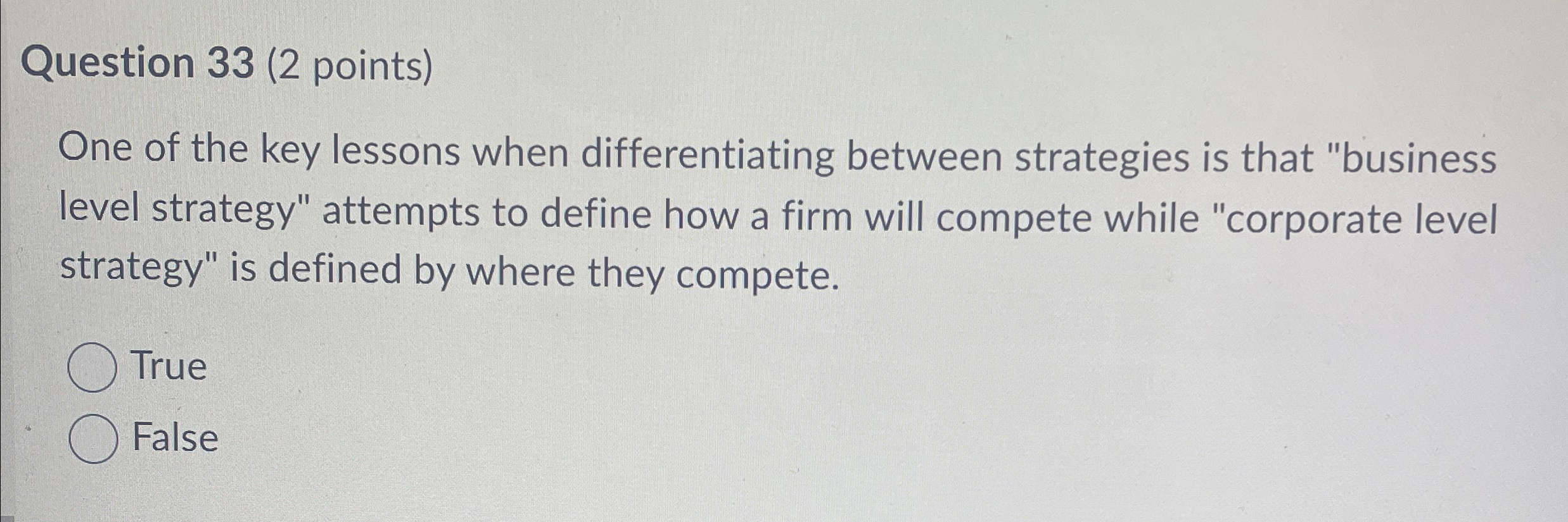  Question 33(2 points) One of the key lessons when differentiating between