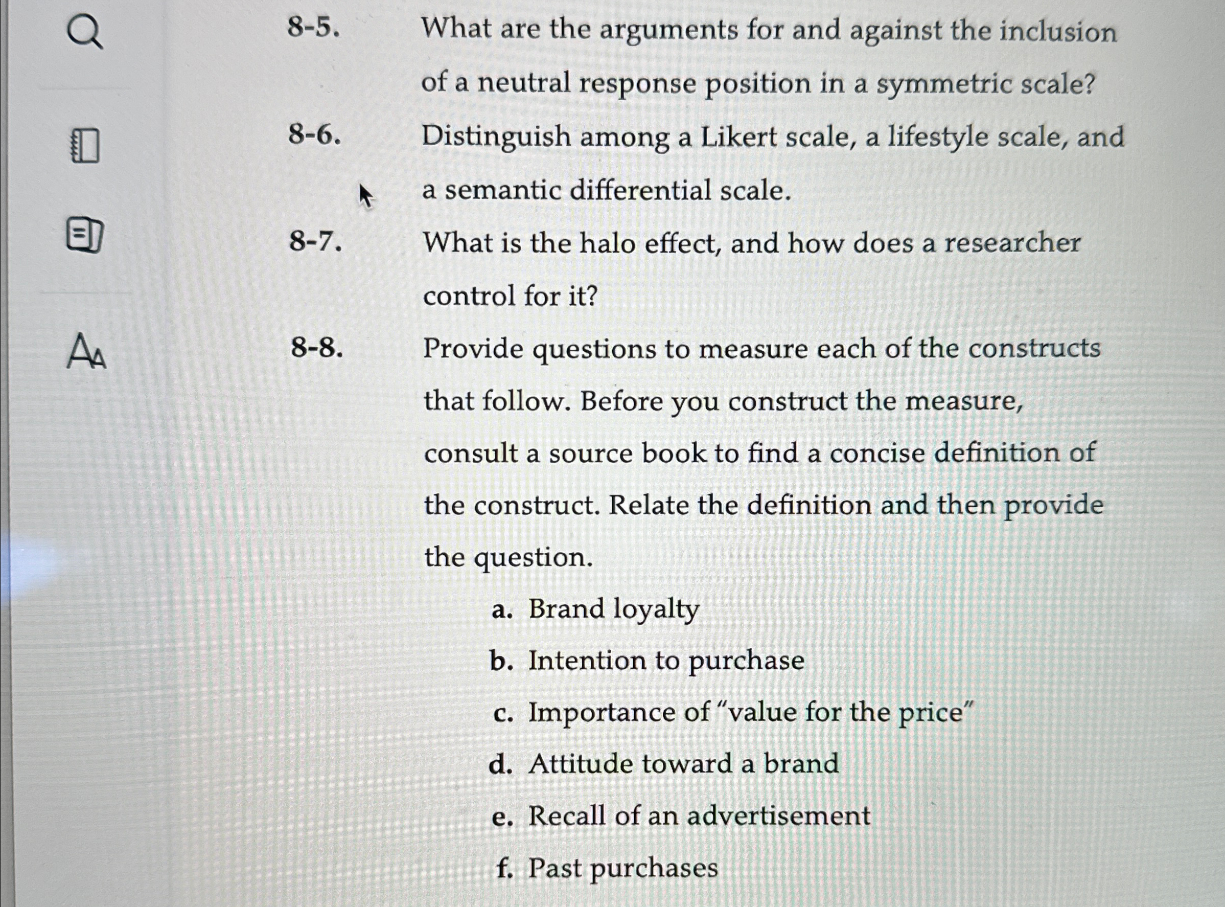  8-5. What are the arguments for and against the inclusion of