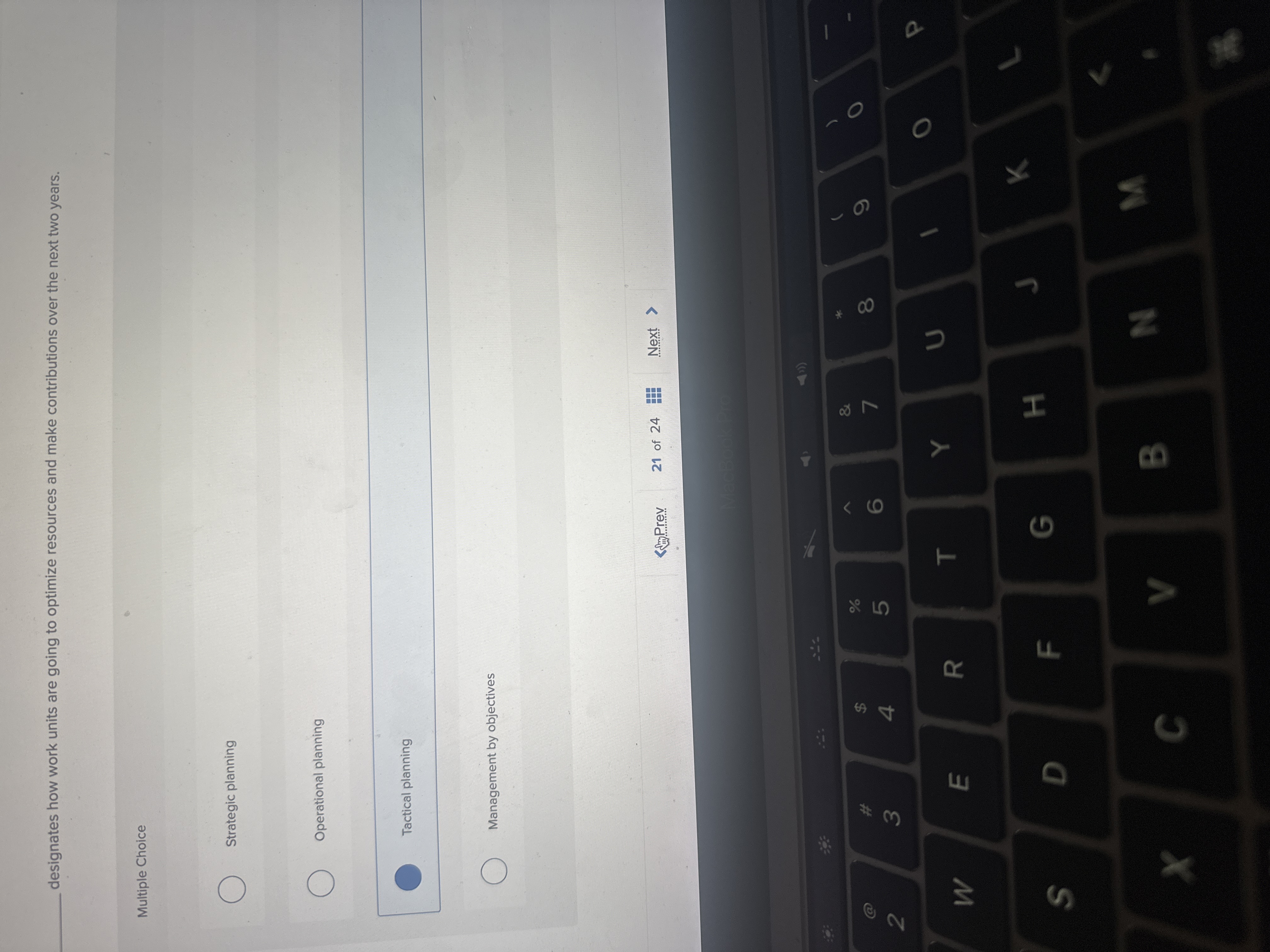  designates how work units are going to optimize resources and make