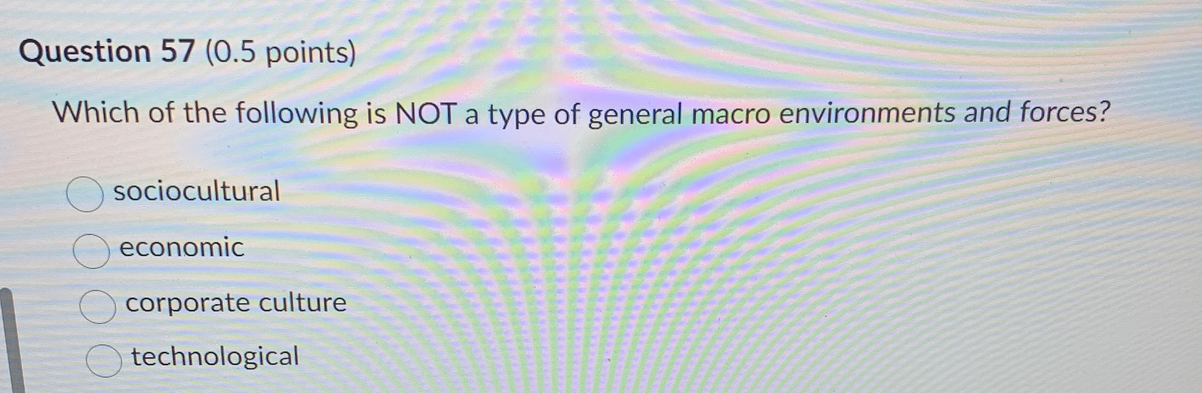  Question 57(0.5 points) Which of the following is NOT a type
