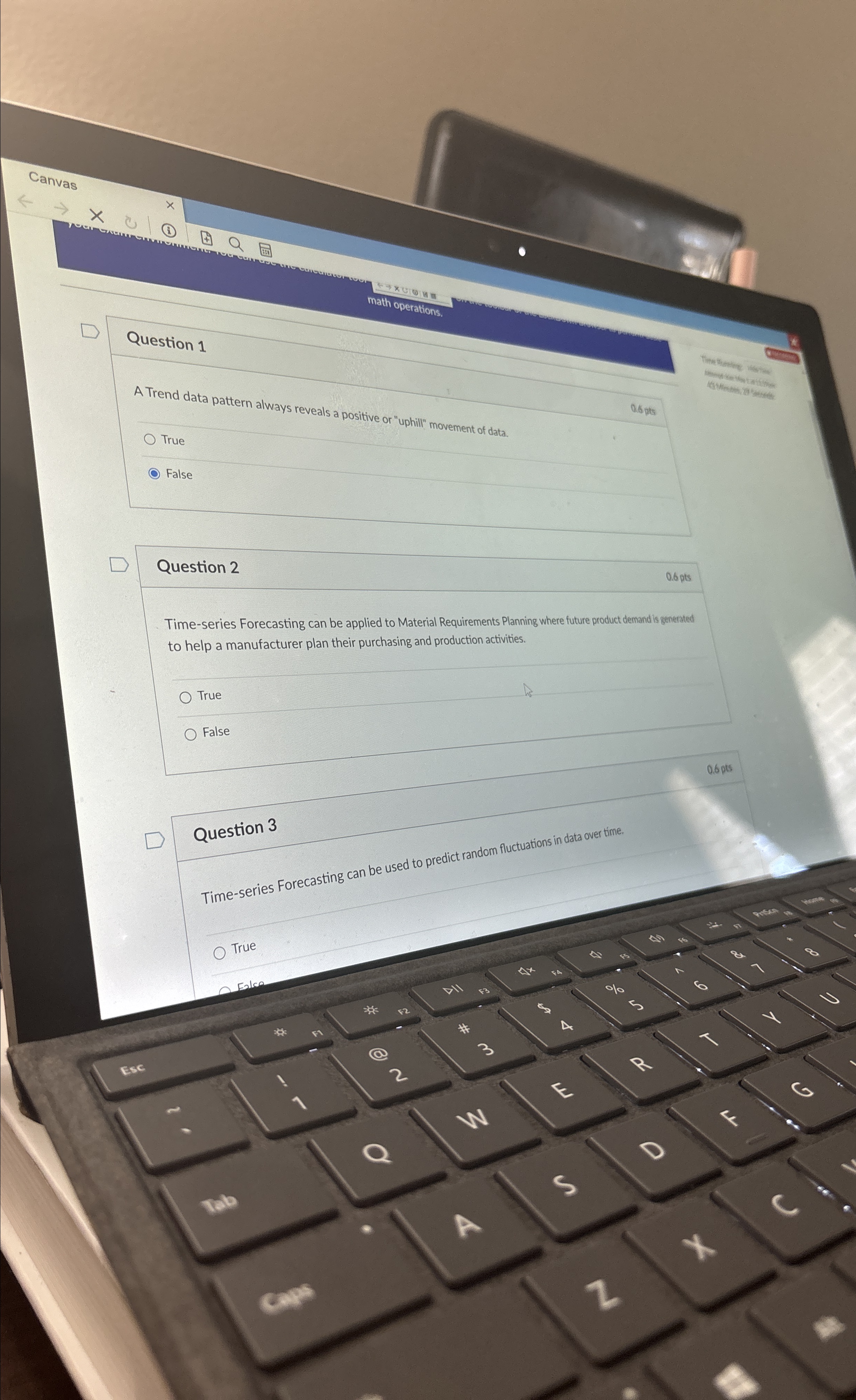  Question 1 A Trend data pattern always reveals a positive or