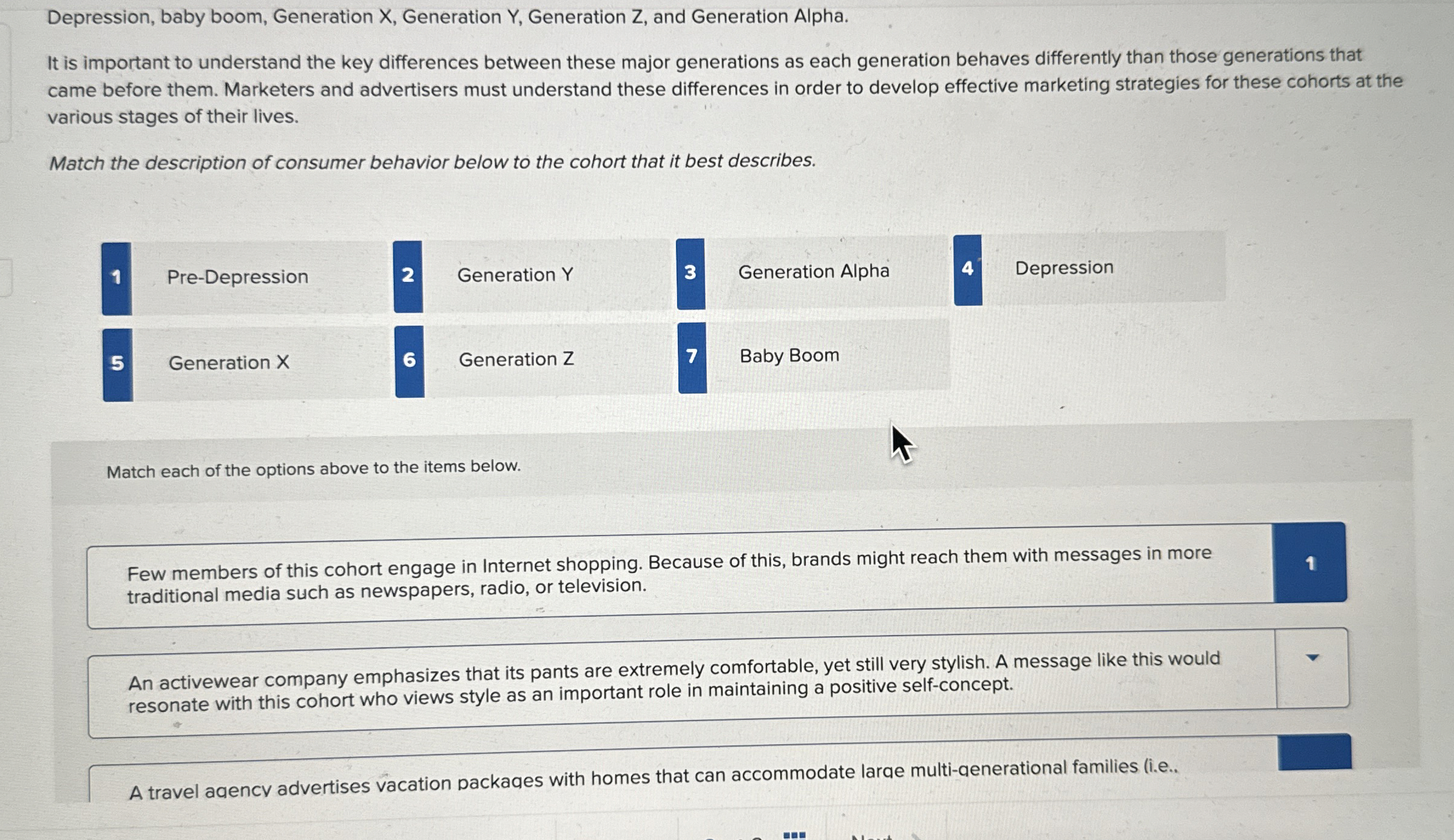  Depression, baby boom, Generation X, Generation Y, Generation Z, and Generation