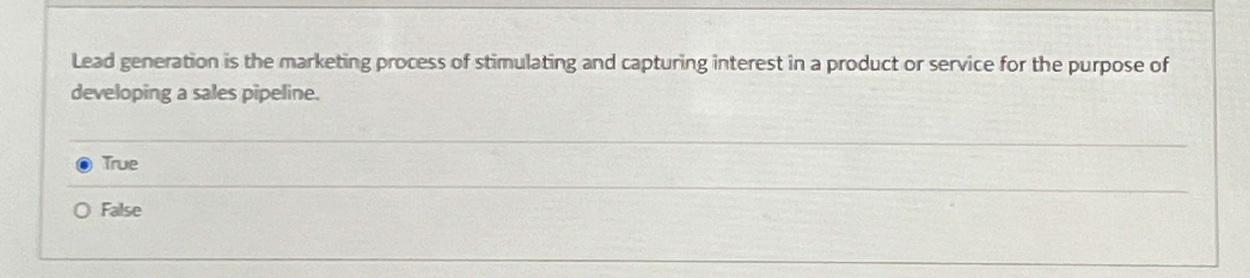  Lead generation is the marketing process of stimulating and capturing interest