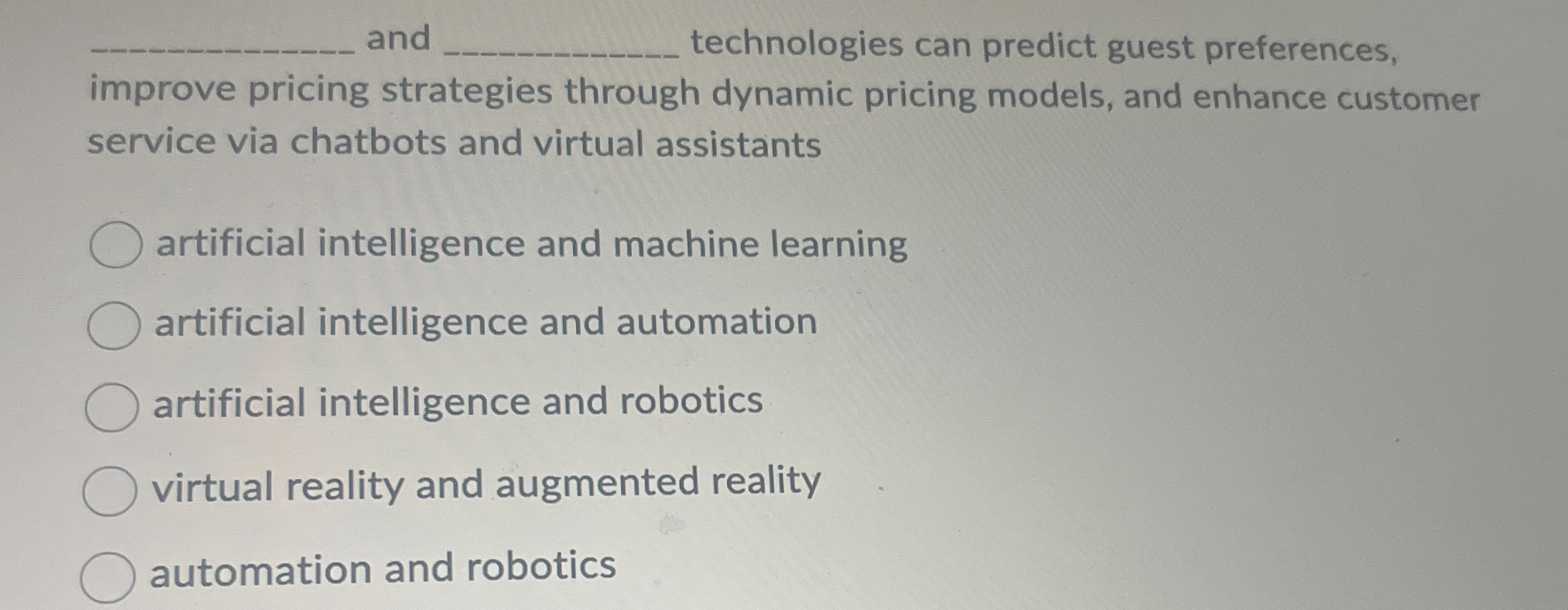  q, and technologies can predict guest preferences, improve pricing strategies through