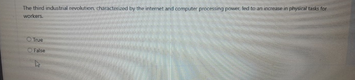  The third industrial revolution, characterized by the internet and computer processing