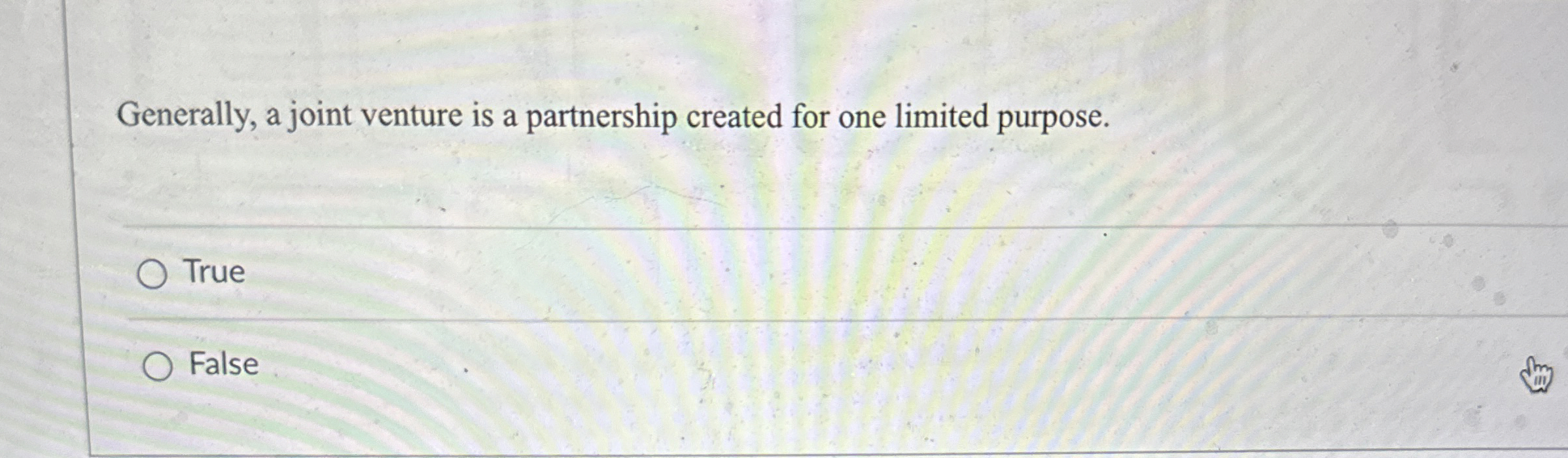  Generally, a joint venture is a partnership created for one limited