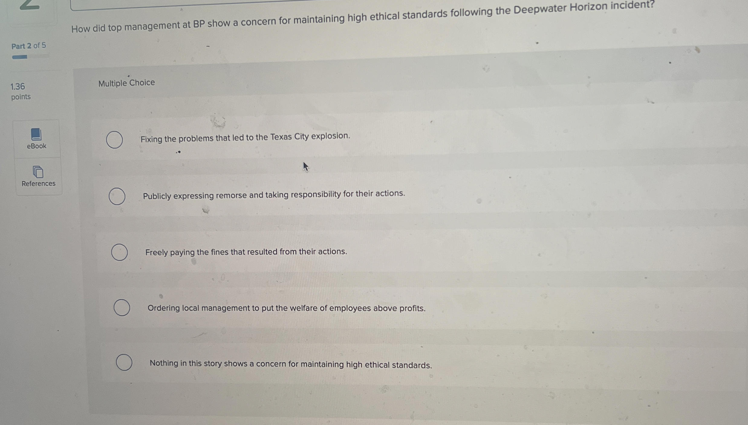  How did top management at BP show a concern for maintaining