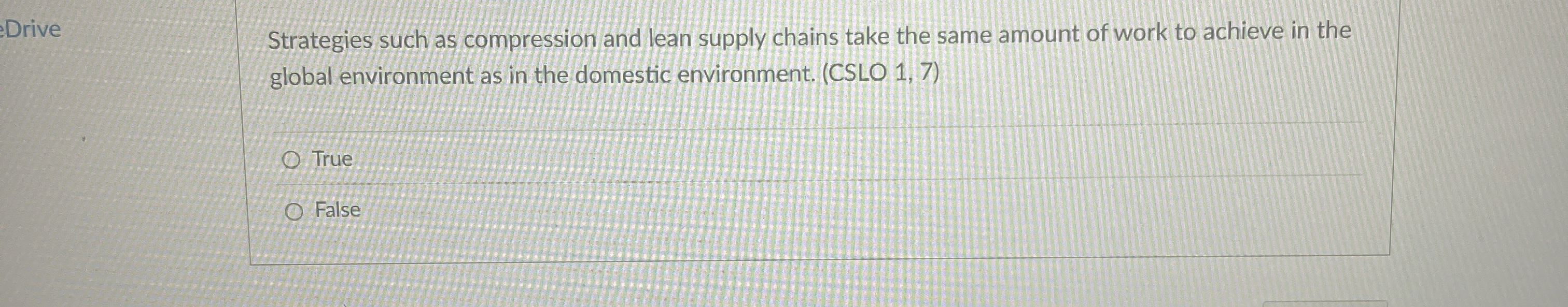  Drive Strategies such as compression and lean supply chains take the