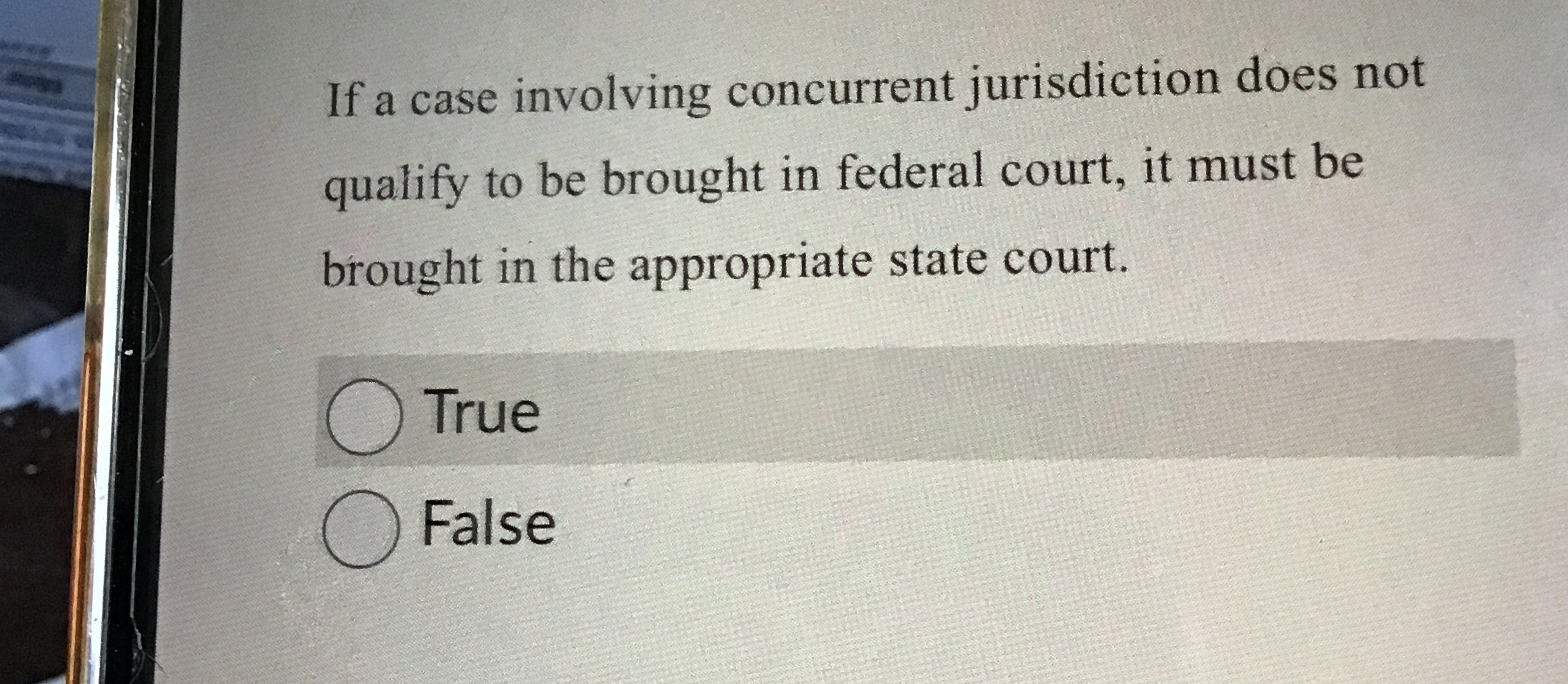 If a case involving concurrent jurisdiction does not qualify to be