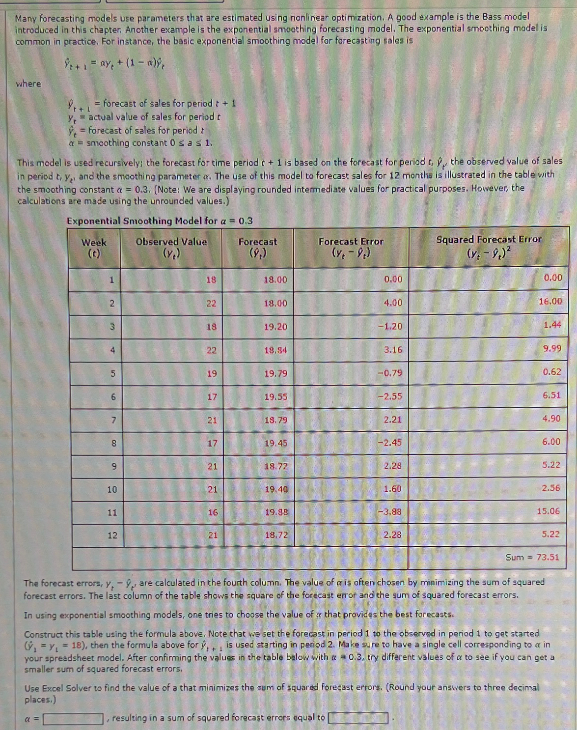  216/17 Many forecasting models use parameters that are estimated using nonlinear
