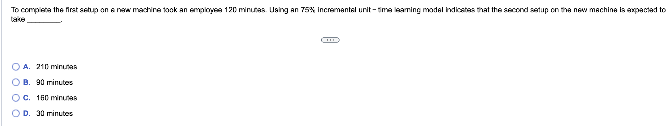  To complete the first setup on a new machine took an