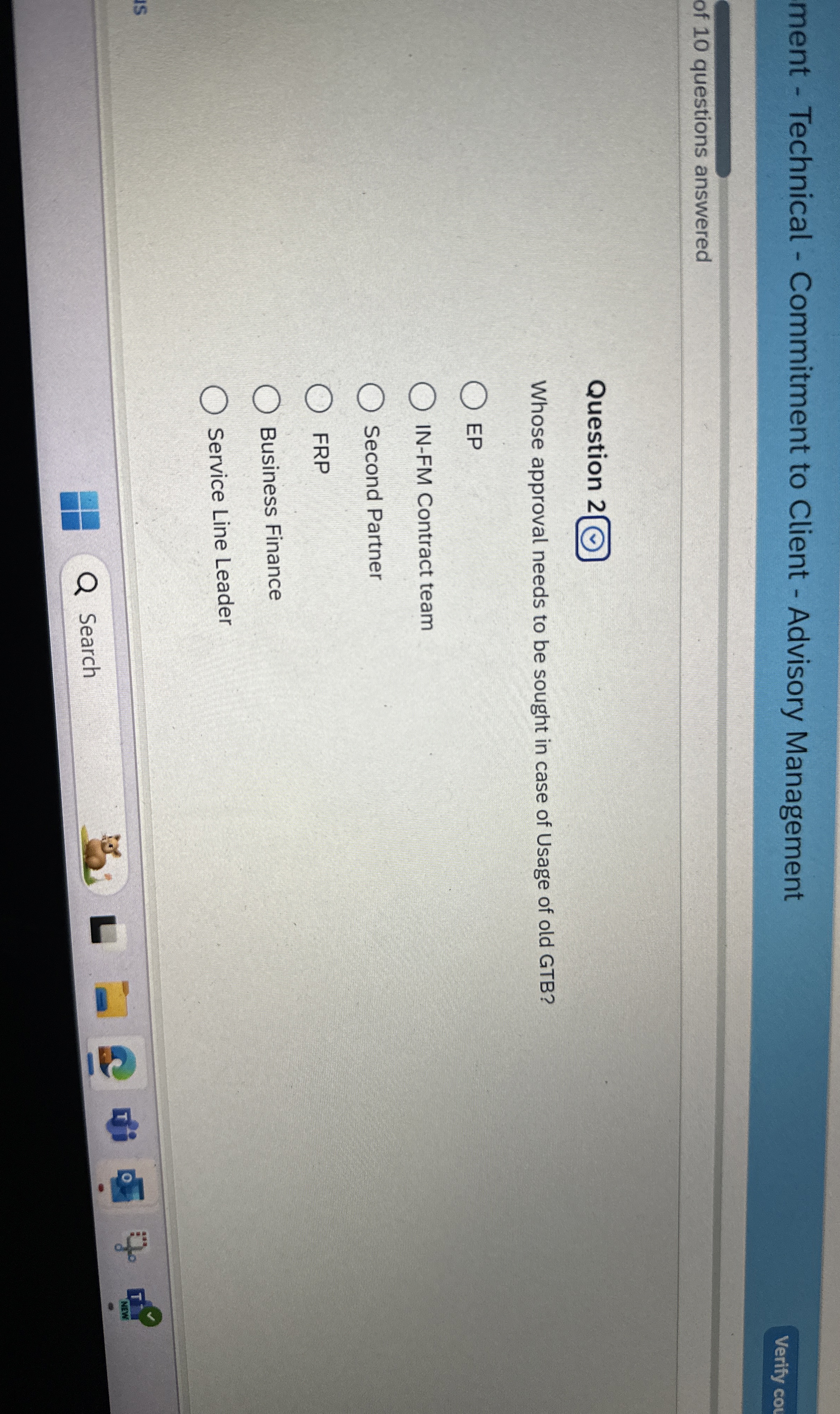  ment - Technical - Commitment to Client - Advisory Management of