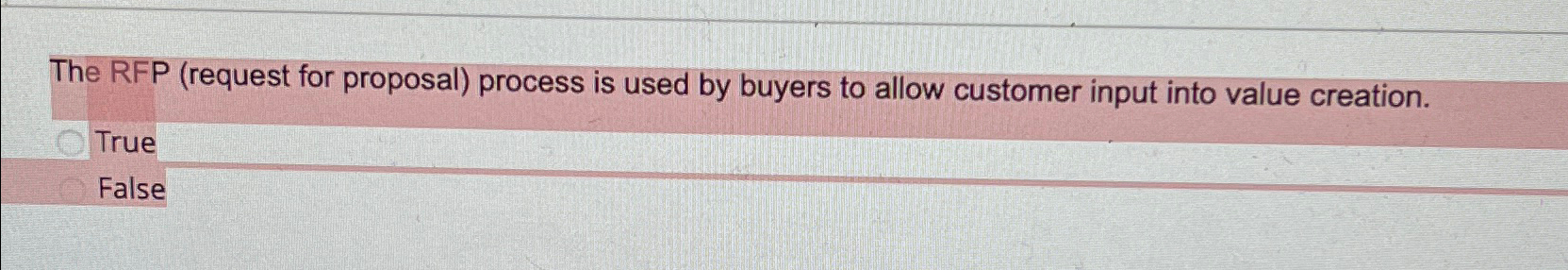  The RFP (request for proposal) process is used by buyers to