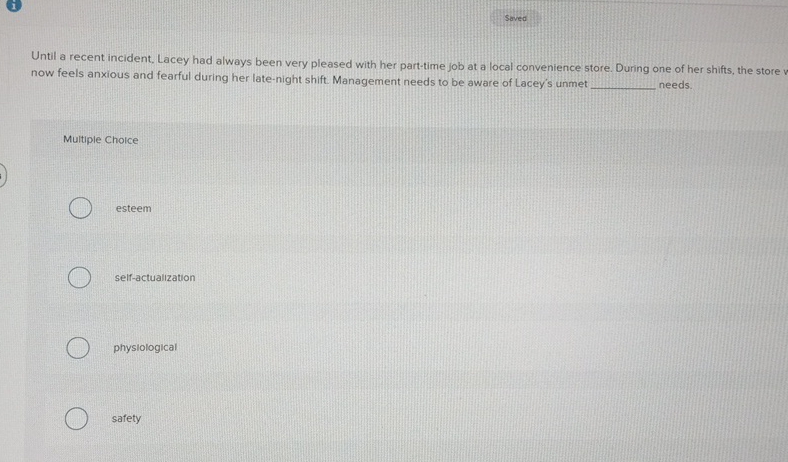  1 Until a recent incident, Lacey had always been very pleased