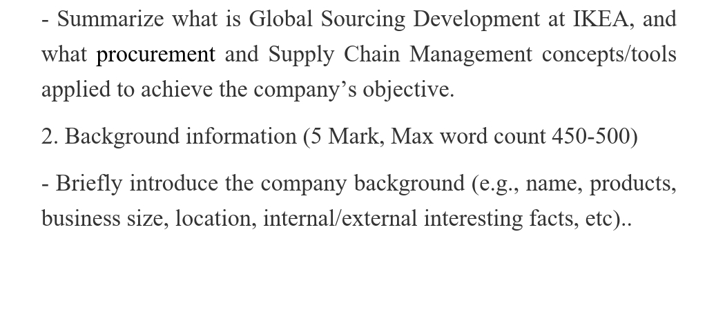  Summarize what is Global Sourcing Development at IKEA, and what procurement