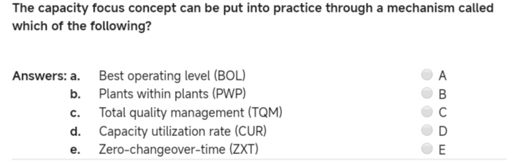  The capacity focus concept can be put into practice through a