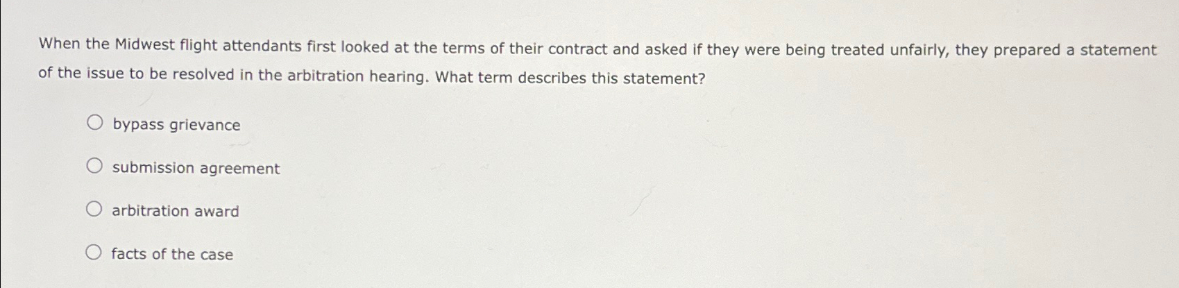  When the Midwest flight attendants first looked at the terms of