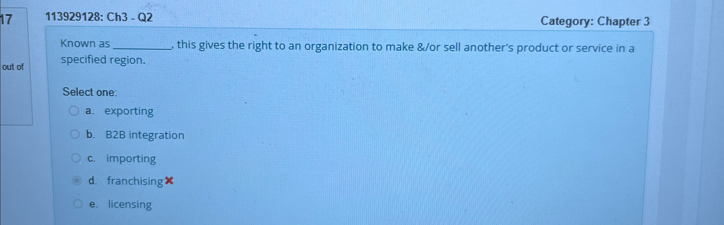  17113929128: Ch3- Q2 Category: Chapter 3 Known as this gives the