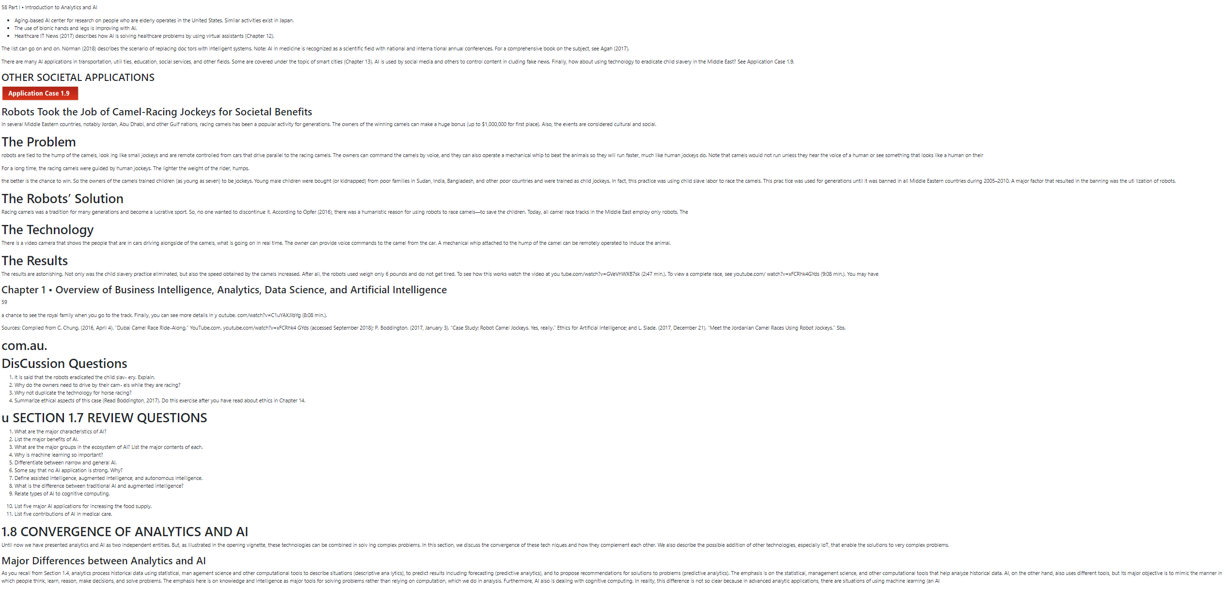 58 Part 1* Introduction to Analytics and Al Aging-based Al center