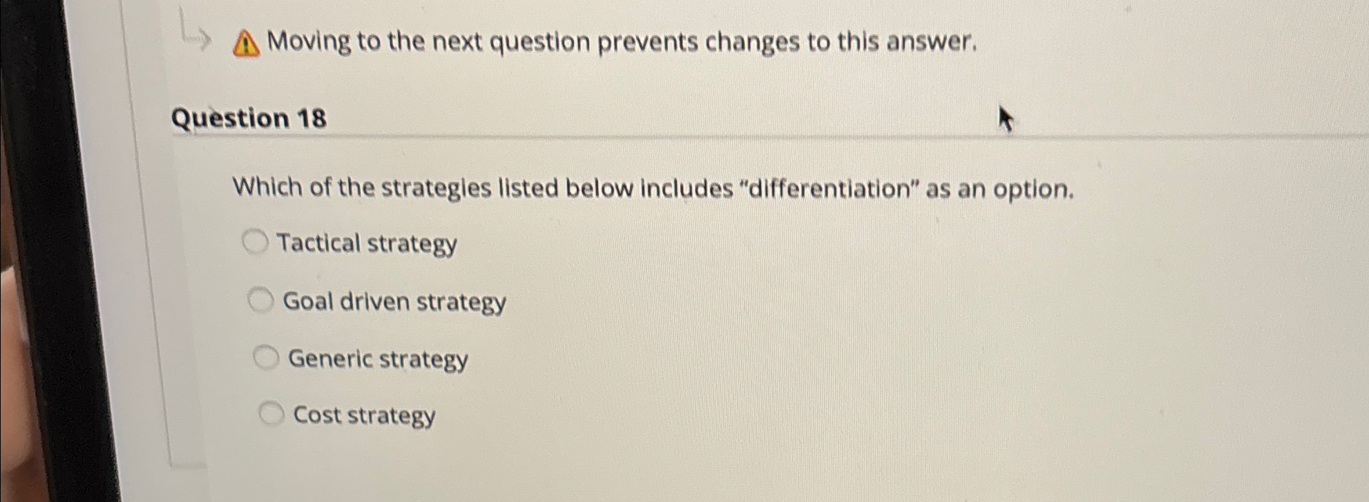  Moving to the next question prevents changes to this answer. Question