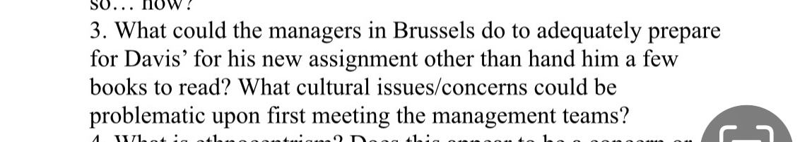  What could the managers in Brussels do to adequately prepare for
