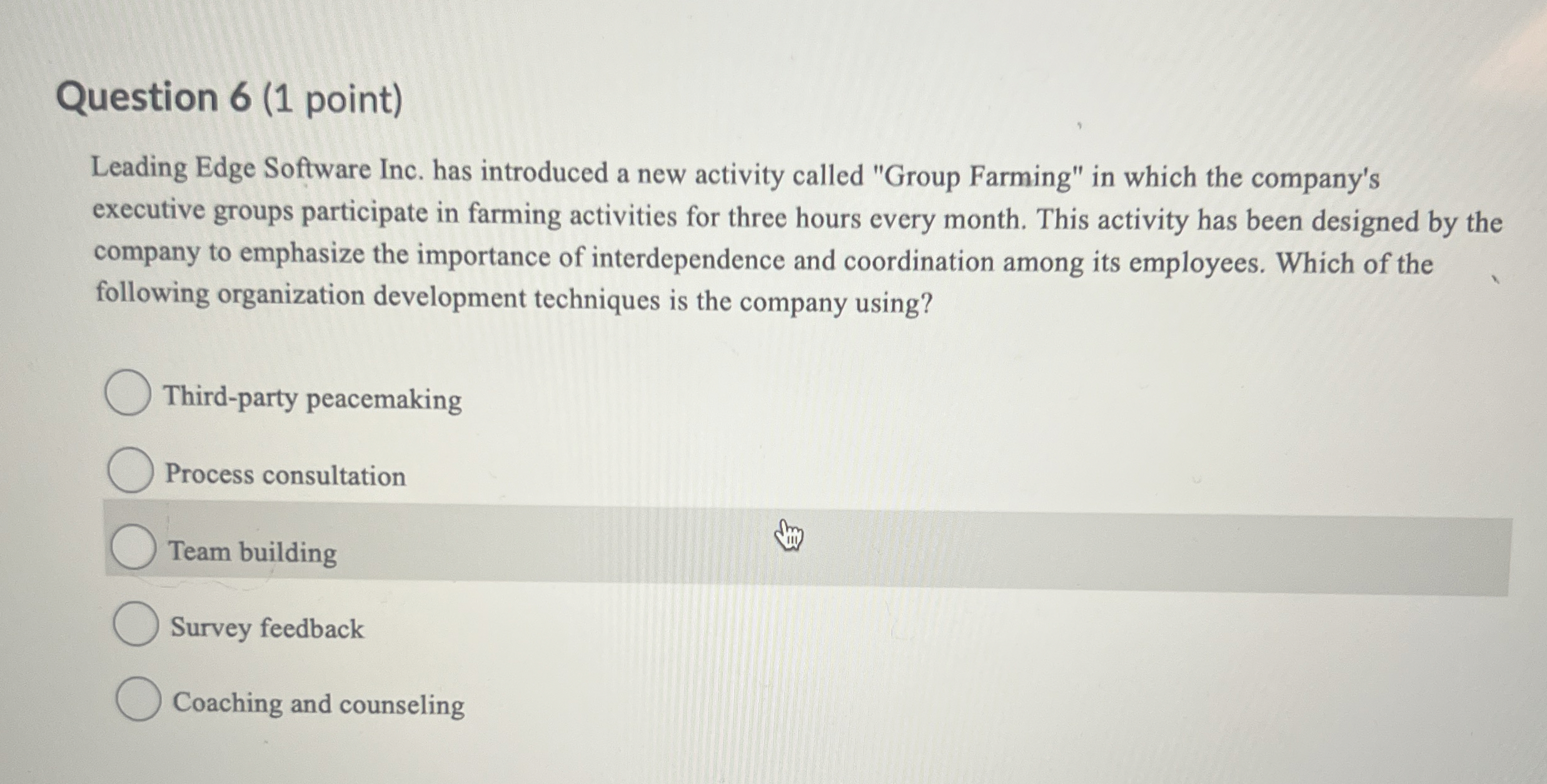  Question 6(1 point) Leading Edge Software Inc. has introduced a new