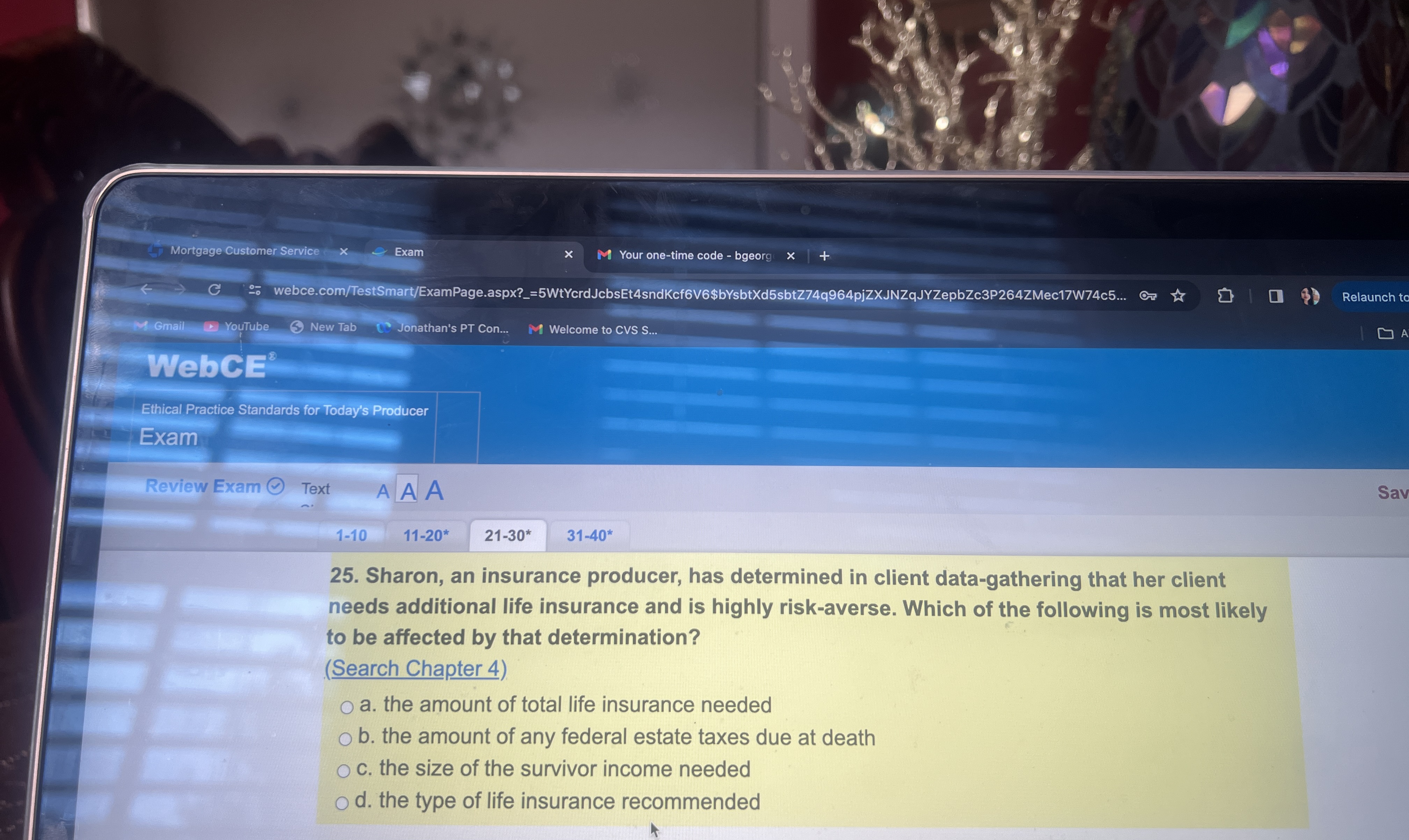 Mortgage Customer Service Exam Your one-time code - bgeorg webce.com/TestSmart/ExamPage.aspx?_=5WtYcrdJcbsEt4sndKcf6V6$bYsbtXd5sbtZ74q964pjZXJNZqJYZepbZc3P264ZMec17W74c5... Relaunch