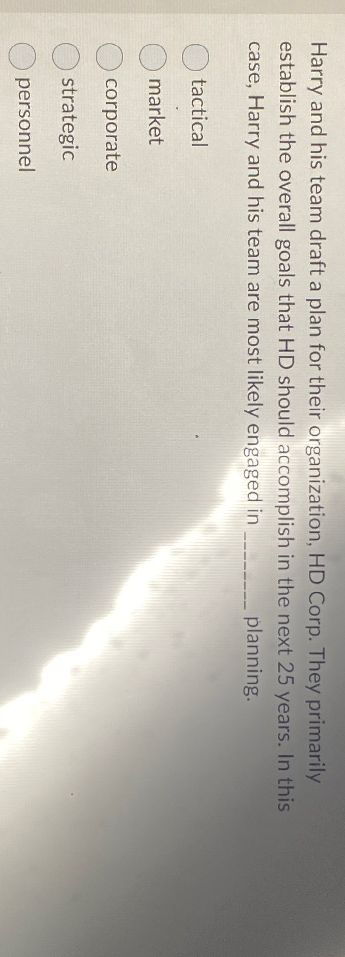  Harry and his team draft a plan for their organization, HD