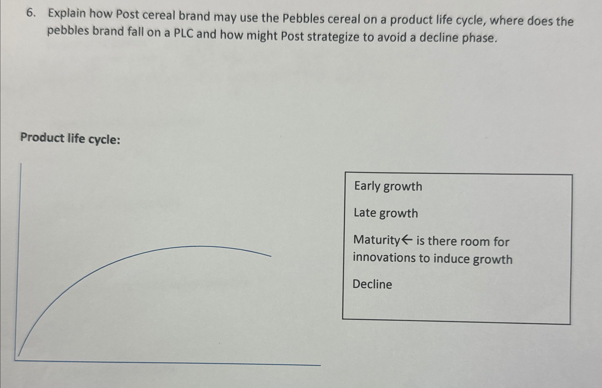  Explain how Post cereal brand may use the Pebbles cereal on