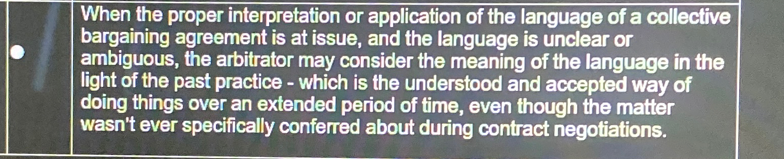  True or false: When the proper interpretation or application of the