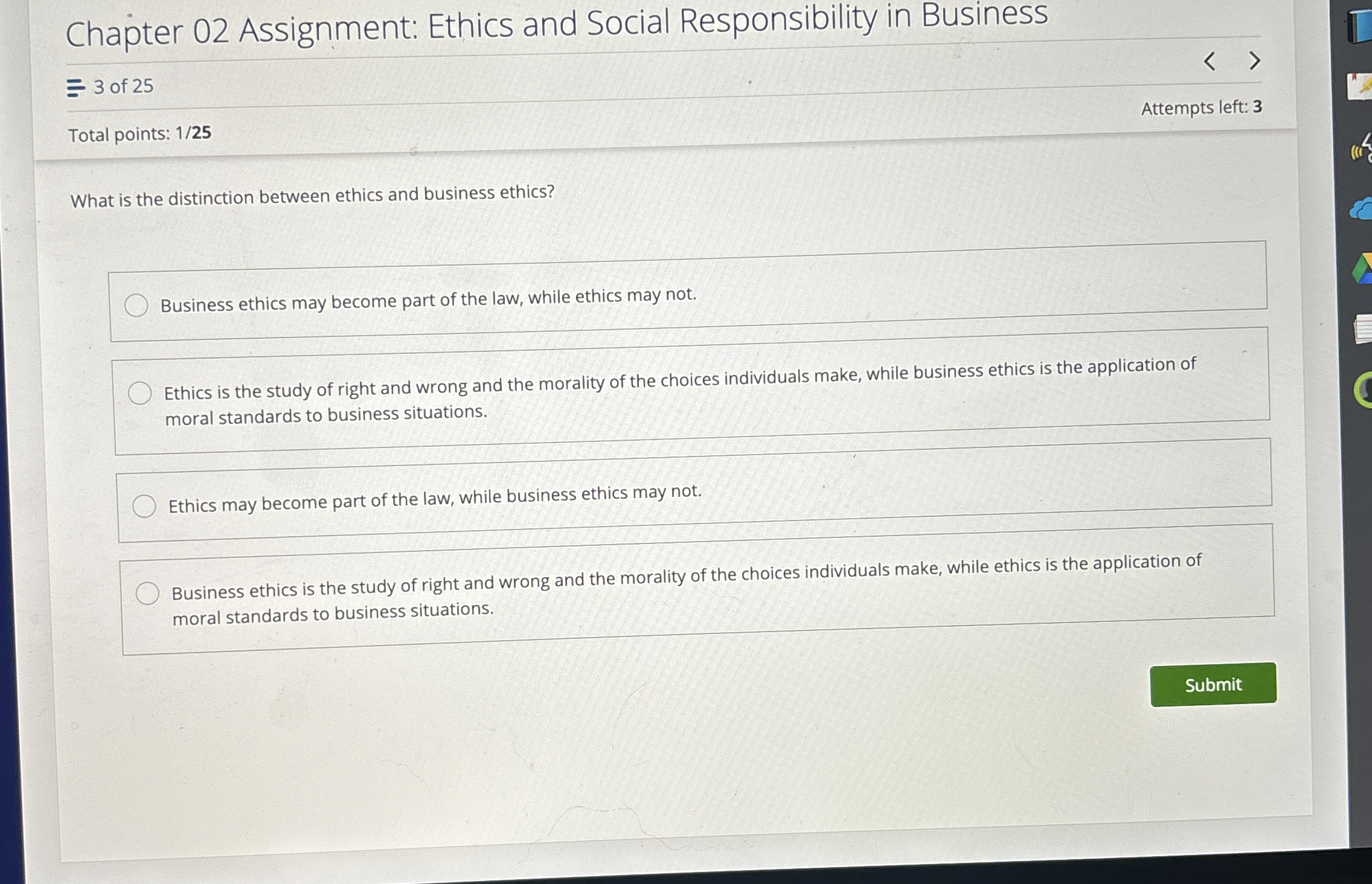  Chapter 02 Assignment: Ethics and Social Responsibility in Business 3 of