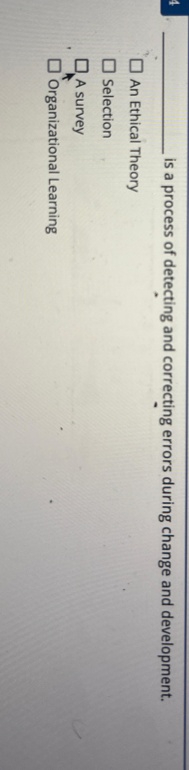  is a process of detecting and correcting errors during change and