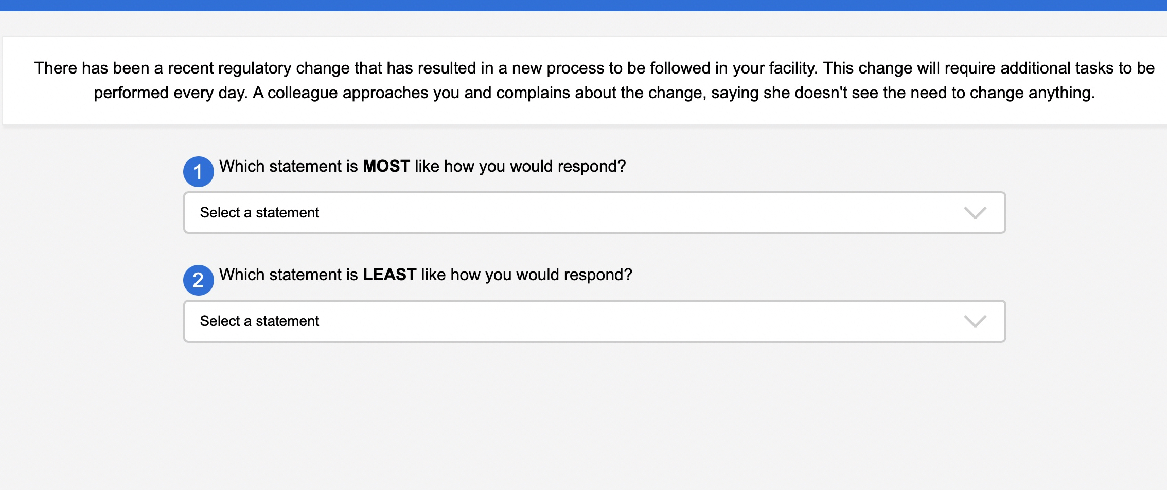  There has been a recent regulatory change that has resulted in