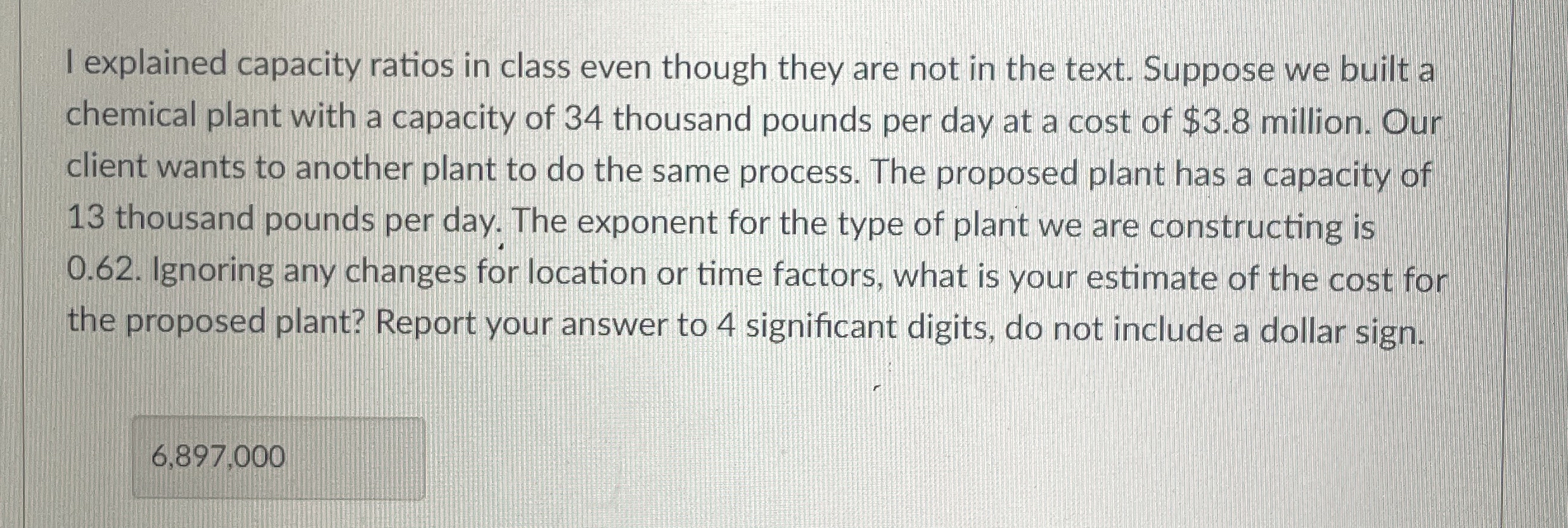  I explained capacity ratios in class even though they are not
