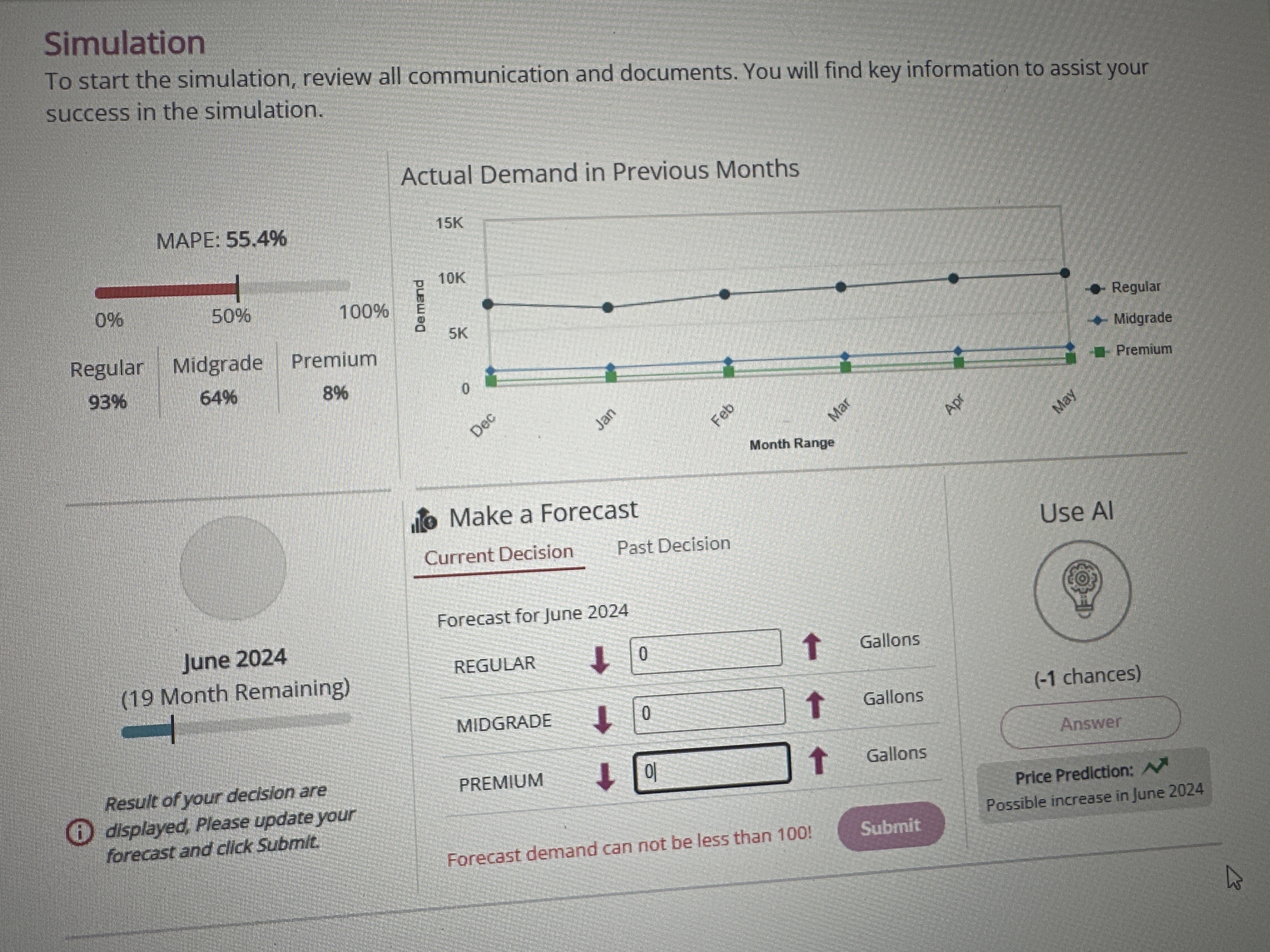 Simulation To start the simulation, review all communication and documents. You