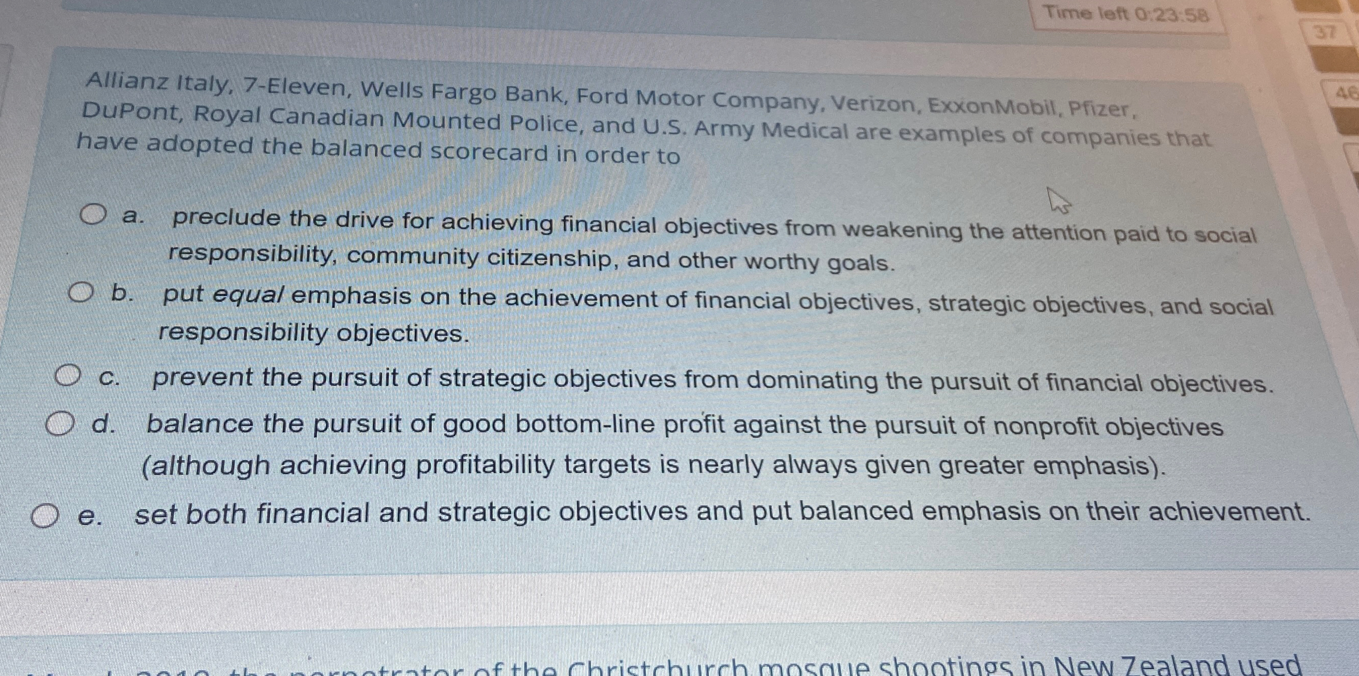  Time left 0:23:58 Allianz Italy, 7-Eleven, Wells Fargo Bank, Ford Motor