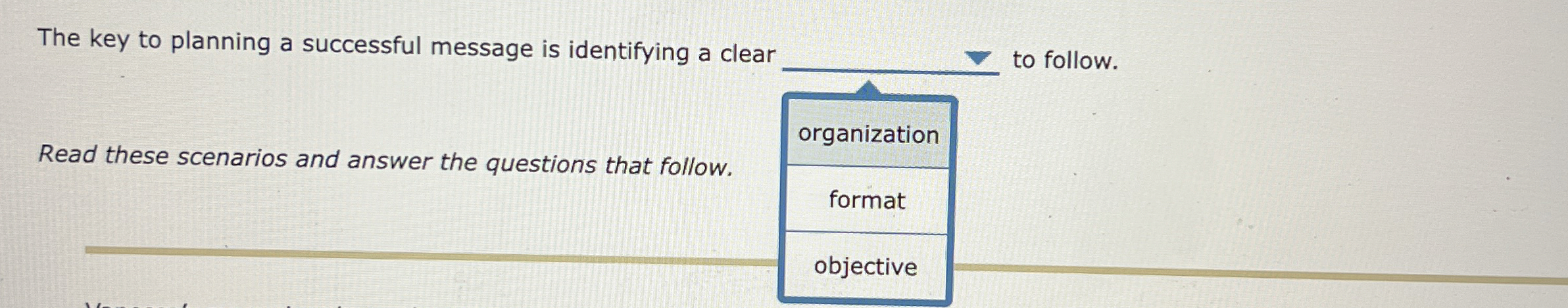  The key to planning a successful message is identifying a clear
